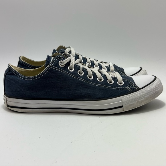 Converse Other - Converse All Star Sneakers Mens 8.5 Womens 10.5 Blue Canvas Low Top Chuck Shoes